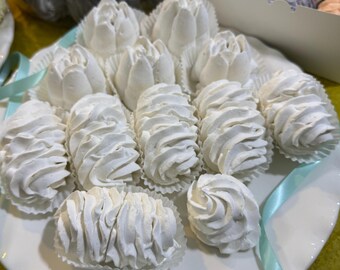 Marshmallow Gift Box, Handmade Zephyr Dessert, Gourmet Sweet Gift, Fluffy Marshmallow Swirls, Birthday Gift, Edible Gift Box