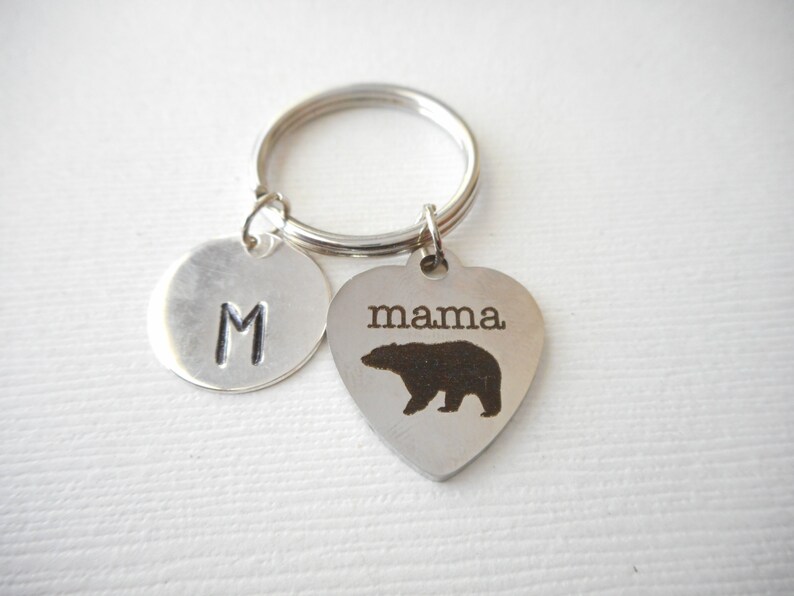 Download Mama Bear Initial Keychain/ for her Mothers Day Gift Ideas ...