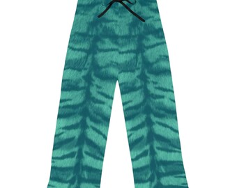 Teal Tiger Stripe Pajama Pants | Women's Lounge Pants