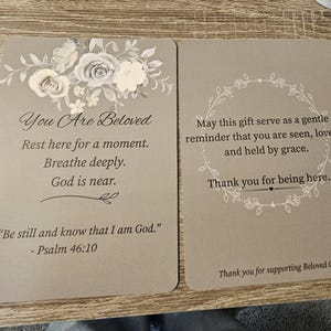 Encouragement Card | You Are Beloved Scripture, Psalm 46:10 | Faith Gift for Women