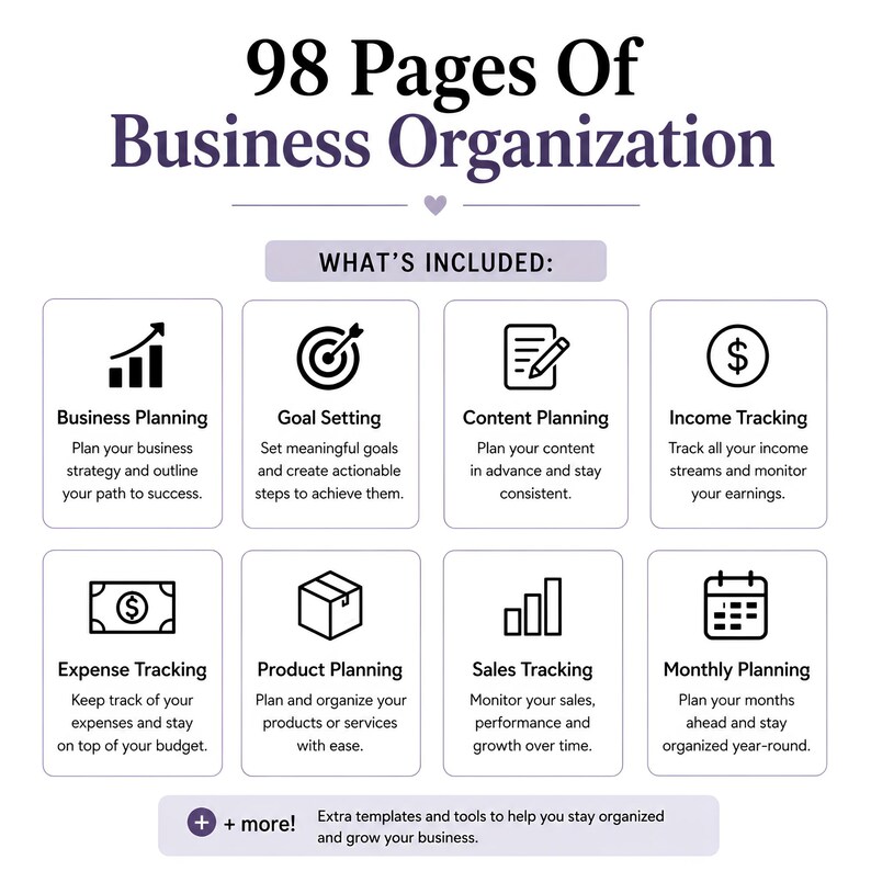 Etsy product planner worksheet designed to organize product ideas, launch planning, inventory details, and product development for online sellers.