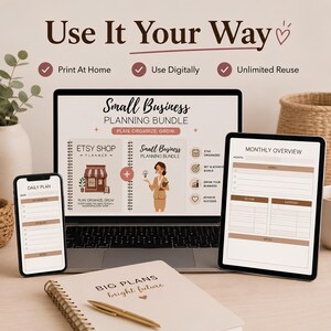 Small business expense tracker printable for Etsy sellers to manage spending, business expenses, budgeting, and financial organization.