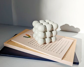 Bubble Concrete Paperweight. Modern Concrete Home Decor. Home Office Desk Decor. Coffee Table Decor.