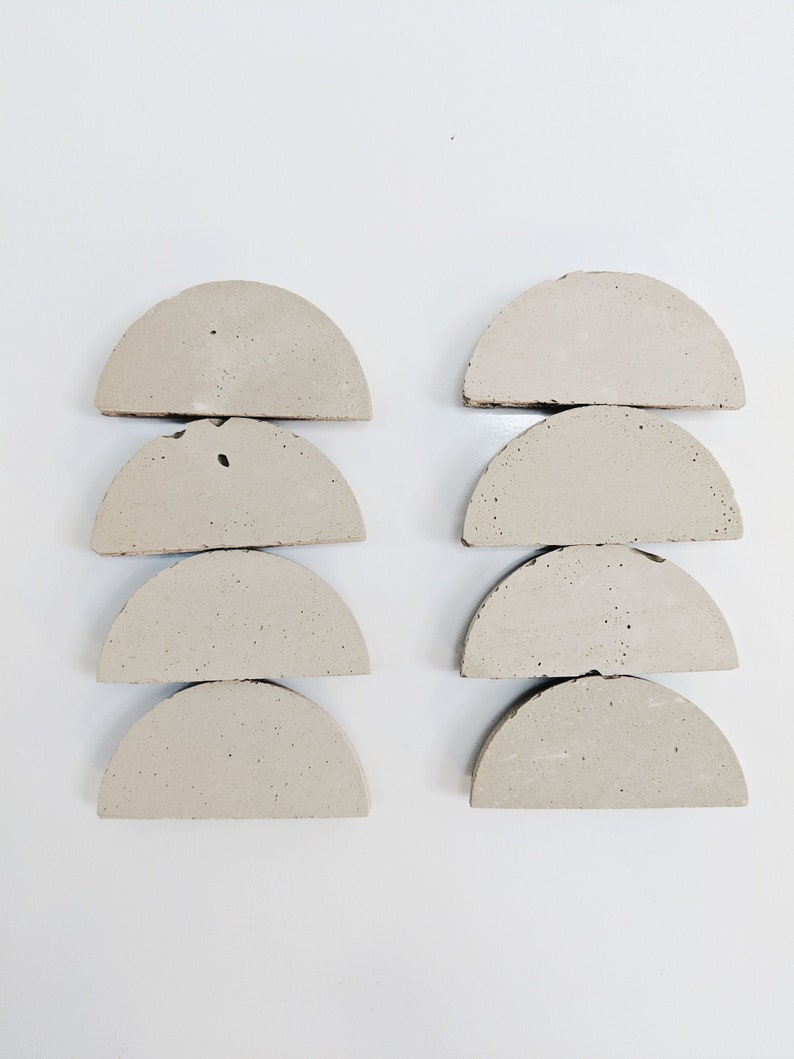 Gifts under 20 Minimalist Home Decor Concrete Magnets Set of 3 Magnets. Modern Half Moon Fridge Magnets Modern Office Magnets