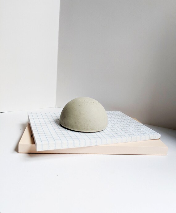 Minimalist Concrete Paperweight. Modern Concrete Home Decor. Etsy