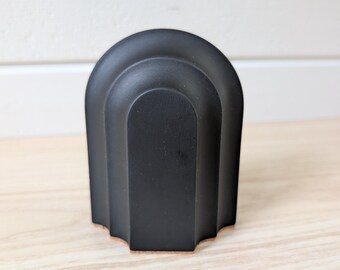 Black Arch Bookend, Sustainable Acrylic Resin, Modern Home Decor
