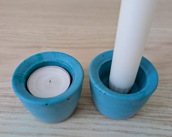 Tealight and Taper Candle Holders, Dual Votive Candleholder, Convertible Candle Holder Set