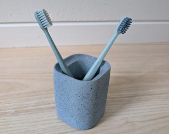 Blue Concrete Toothbrush Holder, Modern Colorful Electric Toothbrush Holder