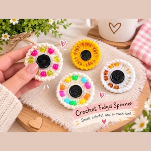 Beaded Fidget Spinner Crochet Pattern PDF, Beginner-Friendly No-Sew Sensory Toy, Crochet Tutorial, Crochet Fidget Spinner, (PDF Pattern)