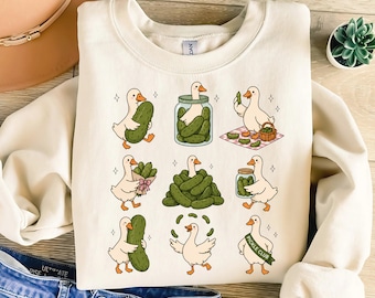 Pickle Lover Silly Goose PNG, Funny Pickle Lover Design, Just A Pickle Goose, Pickle Goose Png, Pickling Season PNG, Gift for Pickle Lover