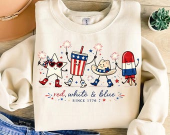 Patriotic Doodle PNG, Cute Fourth of July Sublimation, Popsicle PNG, Retro Americana Flag Shirt , Western 4th july Design, Funny Summer PNG