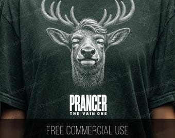 Prancer Vain Reindeer PNG, Arrogant Christmas Shirt Design (Digital Download)