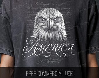 Vintage Eagle America 1776 PNG Design (Digital Download)