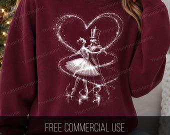 Nutcracker Ballet Waltz PNG | Romantic Christmas Dance Design (Digital Download)