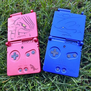 Gameboy Advanced SP Replacement Shell Housing for GBA SP (Pokemon: Groudon + Kyogre) Kit
