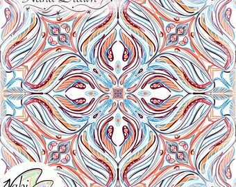 Fabric Seamless Pattern | Modern Textile Design | Flowing Line Pattern | Surface Pattern Design | Sublimation PNG