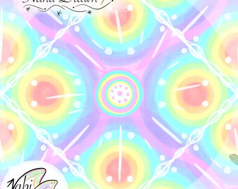 Fabric Seamless Pattern | Colorful Textile Design | Rainbow Print for Pajamas, Bedding & Accessories | Surface Pattern PNG Download