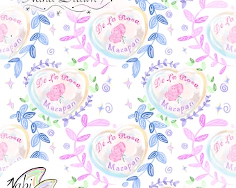 Seamless Mexican Candy Pattern PNG | Mazapan Digital Paper | Cute Food Print | Repeat Pattern for Fabric & Crafts