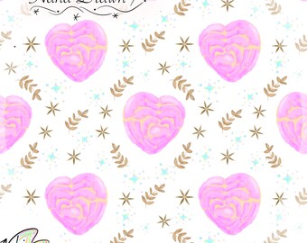 Pan Dulce Seamless Pattern | Mexican Sweet Bread Digital Paper (Instant Download) PNG
