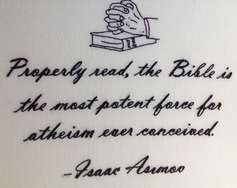 Embroidered Quotes for Wall Decor-Isaac Asimov