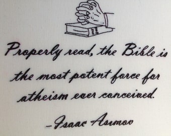 Embroidered Quotes for Wall Decor - Isaac Asimov