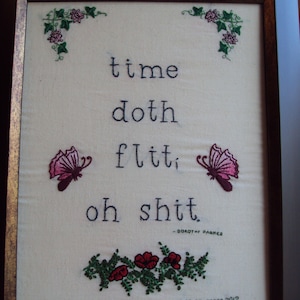 Embroideried Quotes for Wall Decor-Dorothy Parker