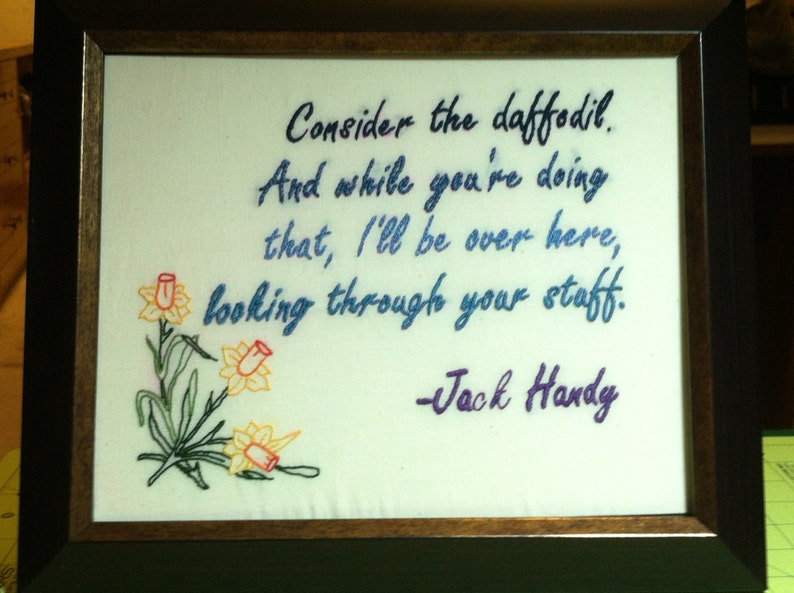 Embroidered Quotes for Wall Decor Deep Thoughts image 1