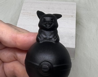 2" Obsidian Pikachu Carving