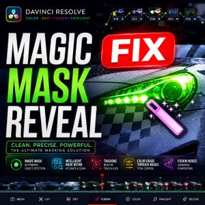 DaVinci Resolve Magic Mask Reveal Transition | AI-objektspårning | Filmiska maskövergångar för videoredigering | Resolve FX och hastighetsramp