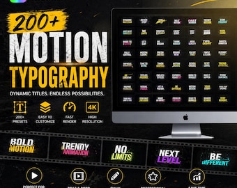 Paquete de títulos con tipografía cinética para Final Cut Pro / Plantillas de texto animadas