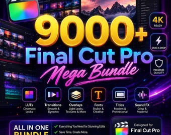 Pacchetto completo di effetti per Final Cut Pro / Oltre 9900 risorse per il montaggio video (oltre 20 GB)