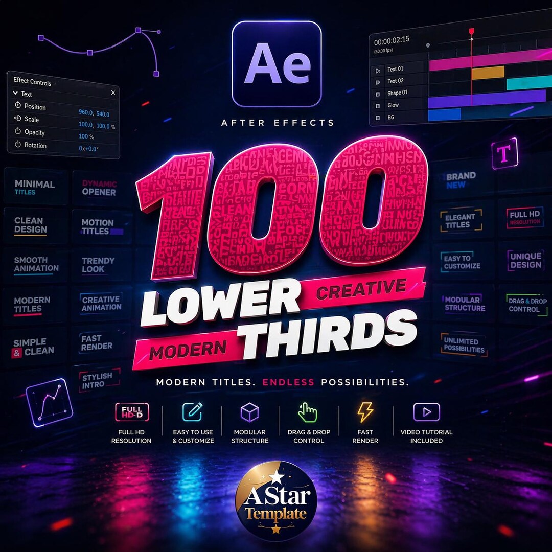 Lower Third Graphics Example Modern Dynamic Lower Thirds Motion Graphics Pack for After Effects ...