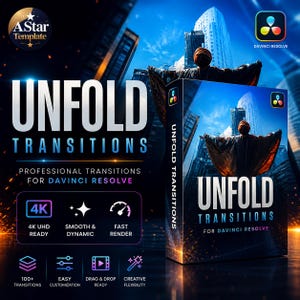 Vik ut övergångar för DaVinci Resolve 19 | Sömlösa videoredigeringseffekter (inga plugins)