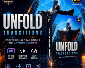 Unfold Transitions for DaVinci Resolve 19 | Seamless Video Editing Effects (No Plugins)