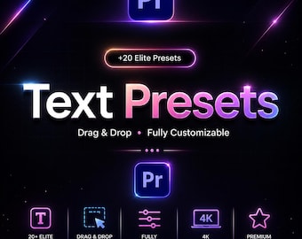 Premiere Pro用テキストプリセット｜アニメーションモーショングラフィックスタイトル10種類