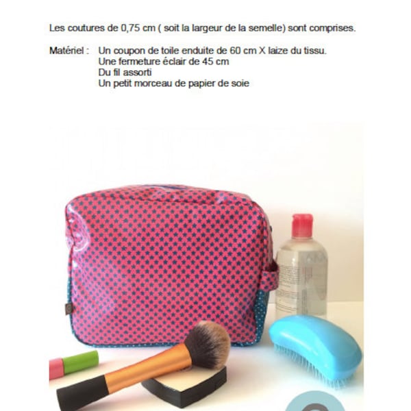 TUTO + patron trousse de toilette