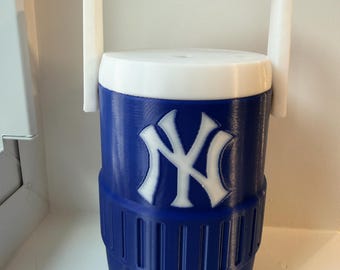 NY Yankees Inspired Mini Cooler | 3D Printed PETG Sports Decor | Outdoor Summer Tailgate Gift