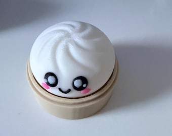 3D Printed Dumpling Clicker Keychain – Fidget Toy for Anxiety Relief