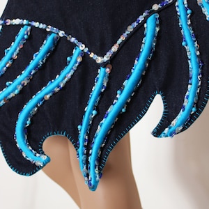 Blue turquoise Denim crazy shape Bag