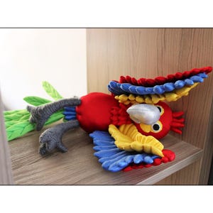 Blue-and-yellow Macaw plush for parrot lovers!