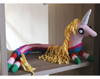 Lady Rainicorn Plush: Handcrafted and Hand-Painted Plush for Adventure Time Enthusiasts! Try not to laugh while looking into her eyes!