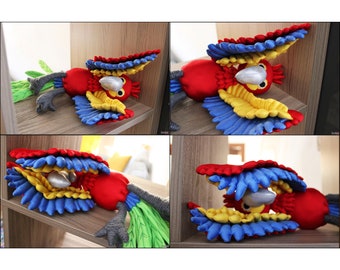 Tropical Delight: Handmade PARROT Plush - Perfect Gift for Parrot Enthusiasts!