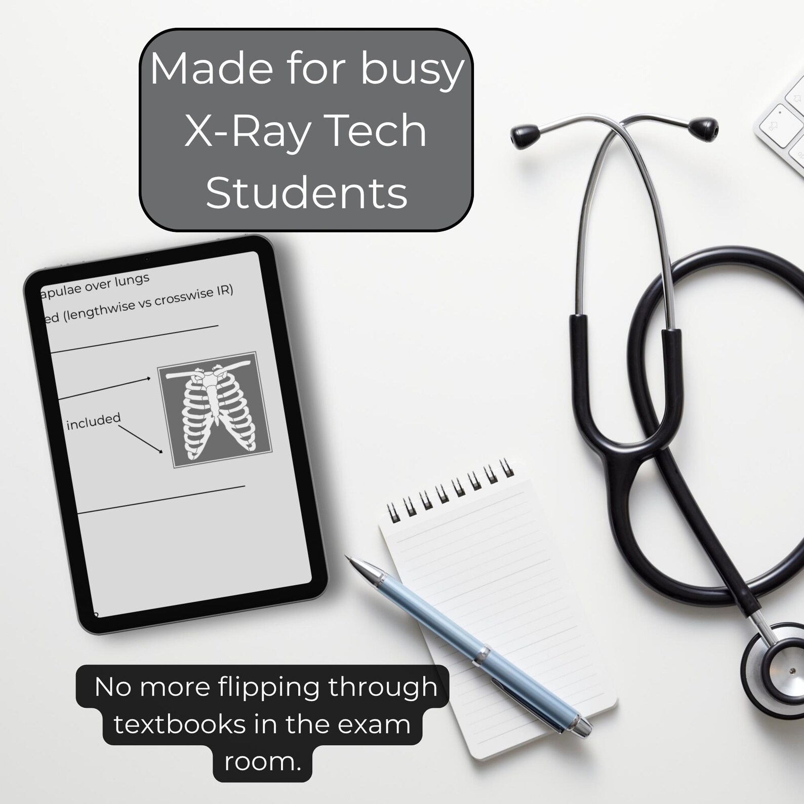 PA Chest X-ray Positioning Guide | Radiography Student Cheat Sheet | X ...