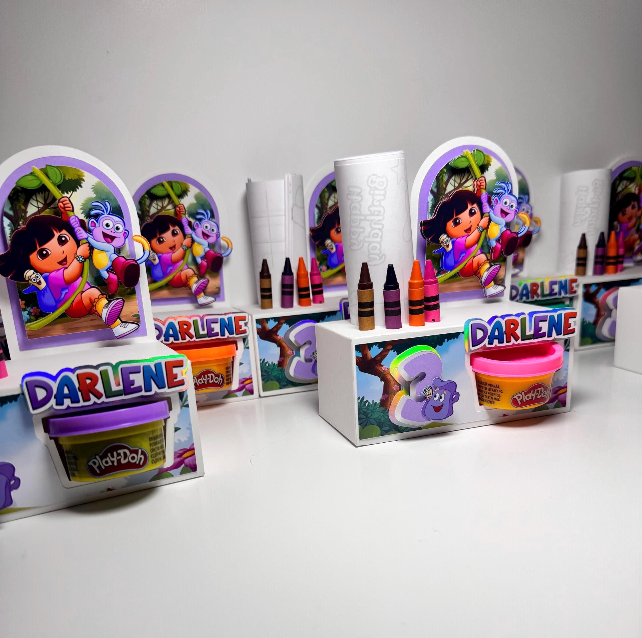 Dora Box Design Inspired Dora Activity Box | Personalized Coloring Party Favor | Kids ...