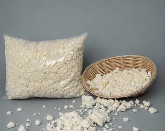 Enchimento de látex natural triturado, enchimento respirável para travesseiros, material ecológico para almofadas.