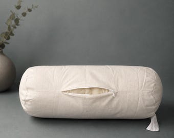 Nackenrolle aus natürlichem Kapok, Nackenstützkissen, Yoga-Meditationskissen, Geschenk