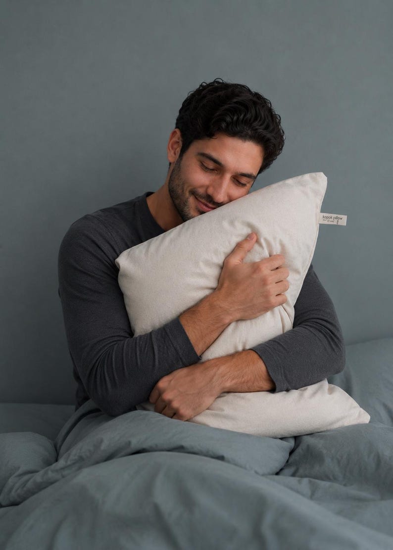 Natural Kapok Pillow Soft Adjustable Plant based Pillow Standard (20x26 in)