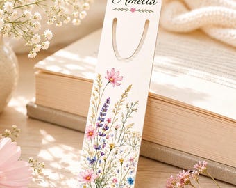 Personalized Christian Bookmark, Custom Name Bookmark, Consider the Lilies Gift, Floral Bible Bookmark, Gift for Book Lover