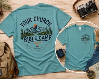 Personalized Bible Camp Shirt | Custom Church Retreat Tee | Vintage Christian Youth Apparel