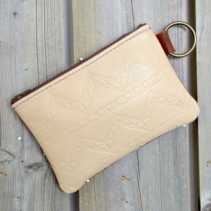 Sac à main en cuir crème « Navajo » et cognac marron, sac à main en cuir « Finglet » crème et marron